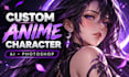create custom anime character art with ai refined in photoshop