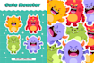 draw custom cute kawaii sticker designs, cartoon character or emoticons