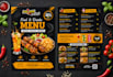 design restaurant menu, digital menu or TV screen menu