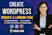 design a wordpress website and a landing page with elementor