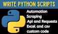 write python script,code python projects,python assignments and python tasks