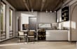 design kitchen and bathroom with 10 renders and floor plan