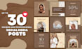 create 30 awesome instagram and facebook posts designs