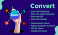 convert photoshop design to canva editable or canva to psd