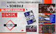 sports team schedules and posters