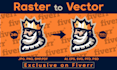 convert raster logo, image in vector file high resolution