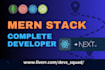 do web development in reactjs, nextjs develop full stack web app mern
