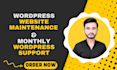 provide wordpress website maintenance and monthly wordpress support