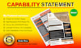 do professional capability statement, government contract, and flyer design