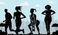 create silhouette line art logo
