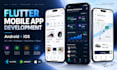 develop a flutter mobile app for android and ios