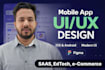 build UI UX app design for ios and android in figma design