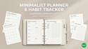 design a minimalist planner, calendar, habit tracker