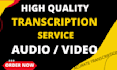 transcribe audio and do video transcription