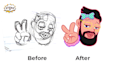 make your sketch into a vector illustration