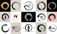 create hand drawn japanese enso logo by brush