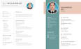 design and write a modern resume, CV template