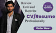 edit CV, resume and cover letter