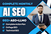 do complete monthly GEO, aeo, local and off page SEO link building for ai search