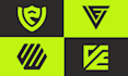 give you grid and letter mark logo