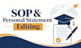 edit your sop, personal statement or scholarship essay
