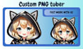 create a custom pngtuber  using ai and photoshop editing