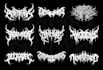 draw death metal, black, brutal death metal logo