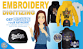 convert logo into embroidery digitizing file dst pes jef emb in 1 hour
