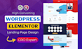 create a professional wordpress landing page or elementor landing page