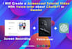 create a screencast tutorial video with voice over about chatgpt or gemini