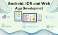one stop service for web, android, ios app development, and front and back end