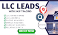 do real estate cold calling llc skip tracing in bulk