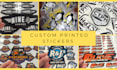 make custom sticker design, print, and delivered