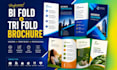 design professional bi fold and tri fold brochure design