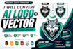 recreate blurry logo into clean vector