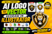 convert ai logo to vector redraw in illustrator