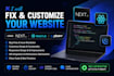 fix and customize your website with nextjs, reactjs, jquery