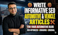 write informative SEO automotive and vehicle articles for your blog