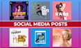 design instagram, facebook posts and banner ads