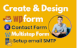 create or fix contact form, jotform, multi step form, or set up SMTP mail