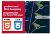 do web development using HTML and CSS