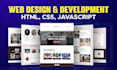 develope elegant and responsive websites with HTML, CSS, and javascript