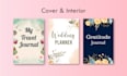 design kdp journal cover and interior, custom planner for low content