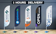 urgent design any type of flag, feather, drop, sail, or winder in 1 hour