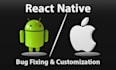 be your react native developer for android app and ios app