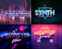 do custom 80s logo design with neon light effect vintage touch
