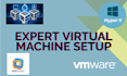 set up and configure your virtual machine using vmware and hyperv