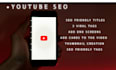 do youtube seo and video ranking
