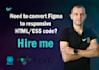 convert figma to HTML, CSS, react js or next js