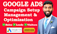 setup google ads campaign manage search ads PPC campaign